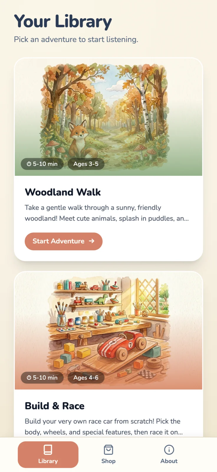Storyhop screenshot 1
